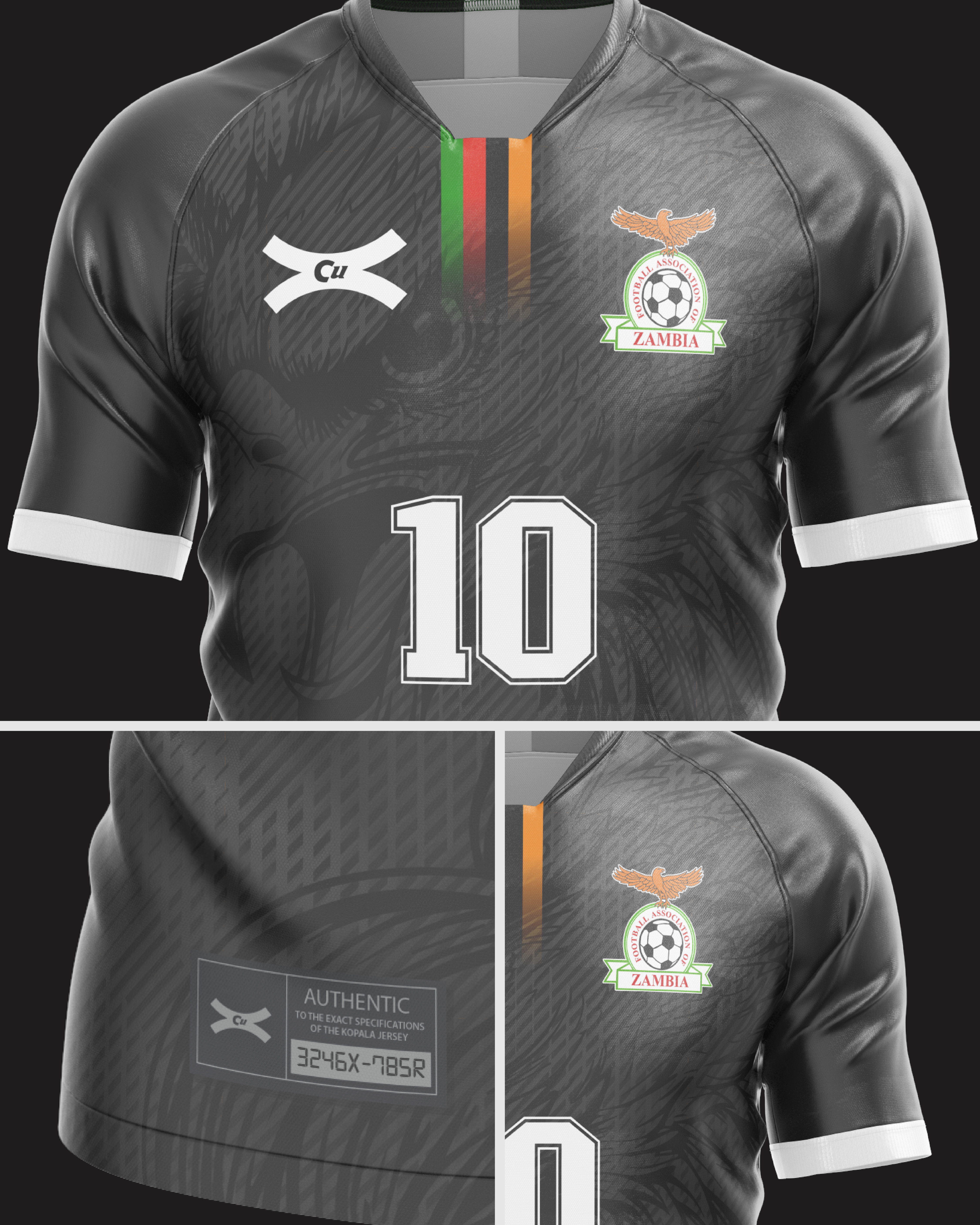 Graphite football kit detail layout