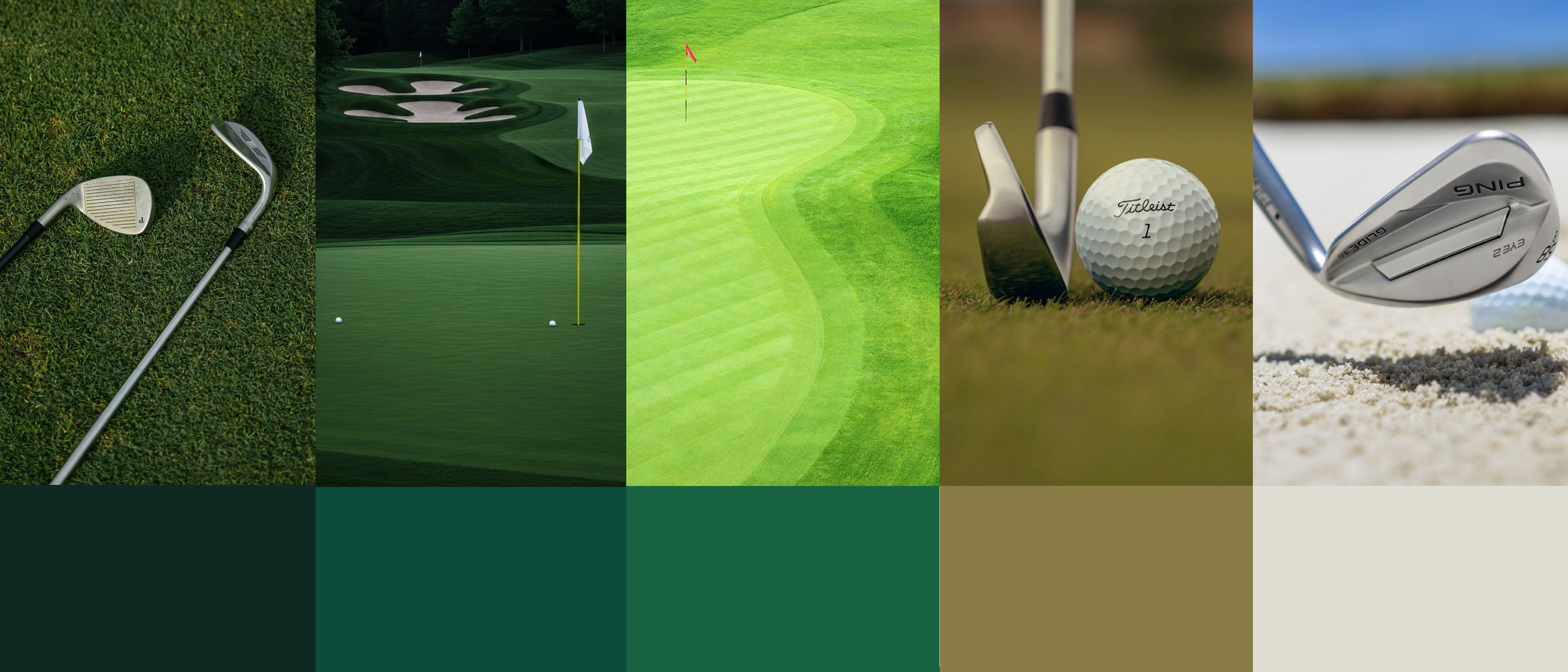Golf color and texture moodboard
